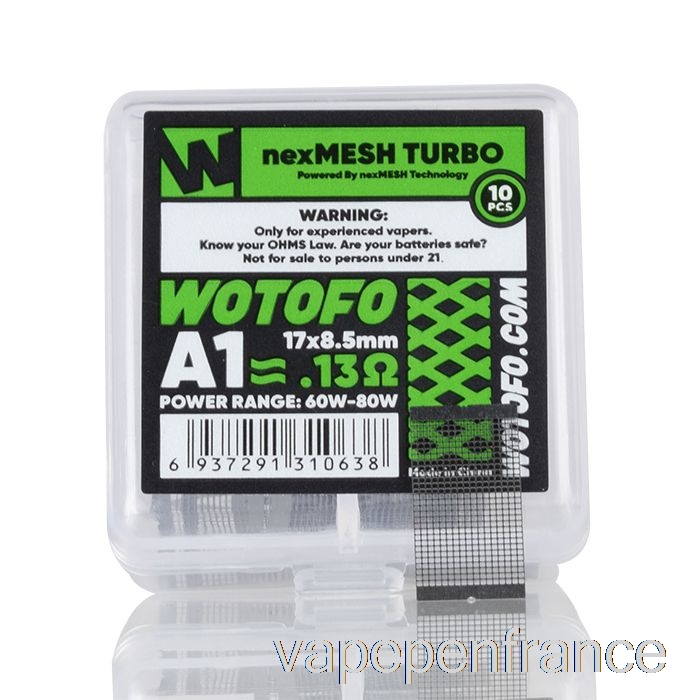 Wotofo Nexmesh Mesh Bobines De Remplacement 0,13ohm Nexmesh Turbo A1 Vape Pen